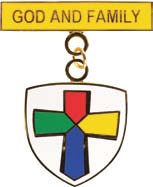 God & Family medal